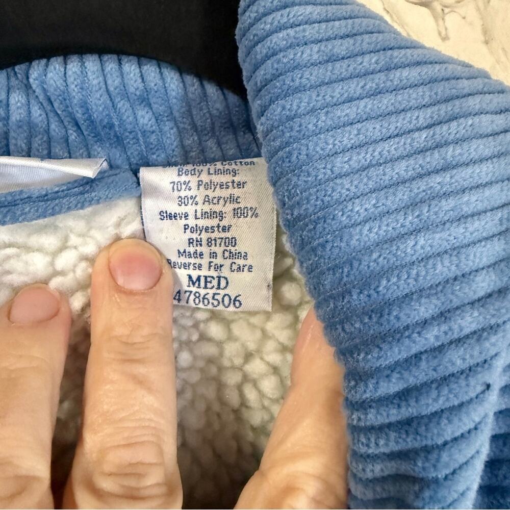Vintage Blair Blue Corduroy Teddy Jacket - Picture 7 of 13